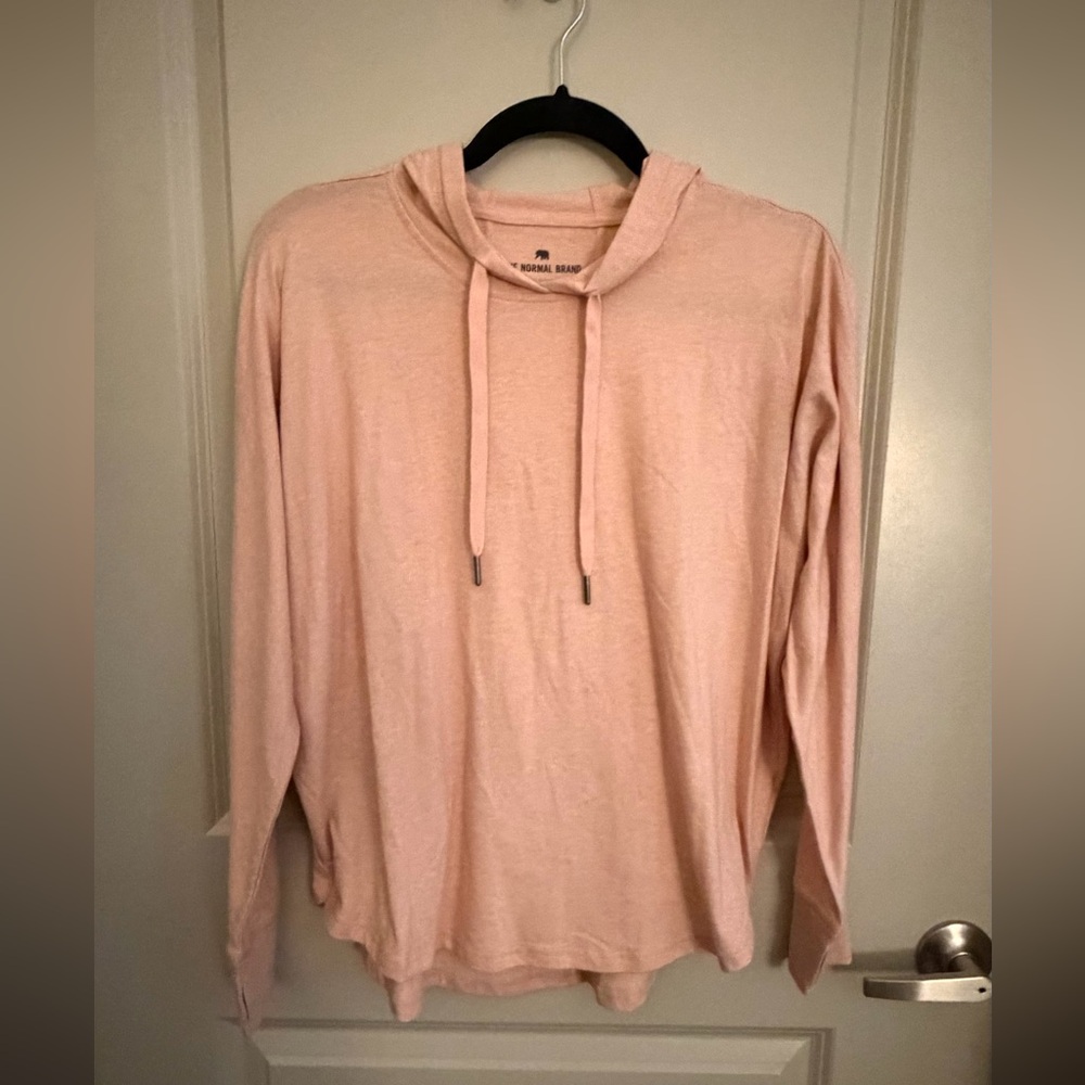 The Normal Brand Light Pink Hoodie Top | Size XS